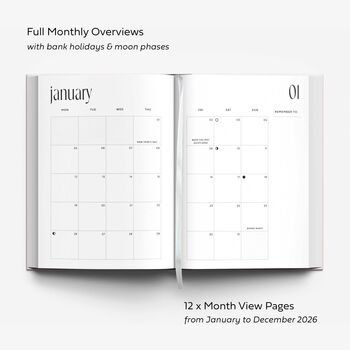2026 Week To View A5 Personalised Diary With Gold Foil, 8 of 10