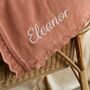 Personalised Cotton Baby Blanket Baby Gift, thumbnail 4 of 12