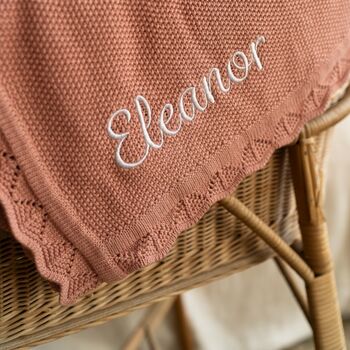 Personalised Cotton Baby Blanket Baby Gift, 4 of 12