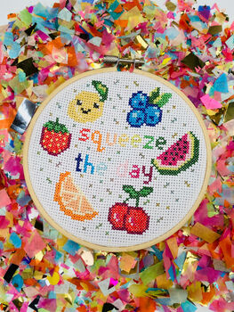 Squeeze The Day Cross Stitch Kit, 4 of 8