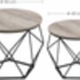 Set Of Two Round Coffee Tables Modern Steel Frame, thumbnail 11 of 12