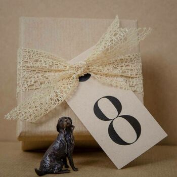 Miniature Bronze Panda Sculpture 8th Anniversary Gift, 9 of 10