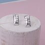 Sterling Silver Oblong Studs, thumbnail 3 of 4
