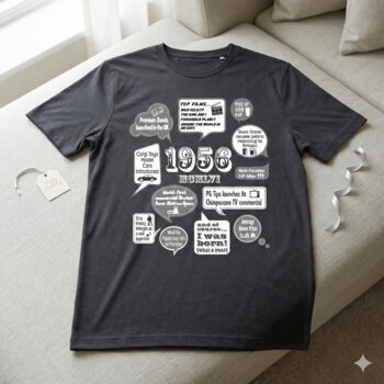 'Events Of 1956' Bespoke 70th Birthday Gift T Shirt, 6 of 11