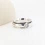 Personalised Sterling Silver Cubic Zirconia Spinner Ring, thumbnail 4 of 10