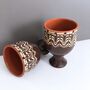 Pair Of Stoneware Wine Glasses In Coffee Colour, thumbnail 1 of 6