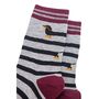 Women's Winding Sausage Dogs Bamboo Socks Red Grey Marl, thumbnail 4 of 4