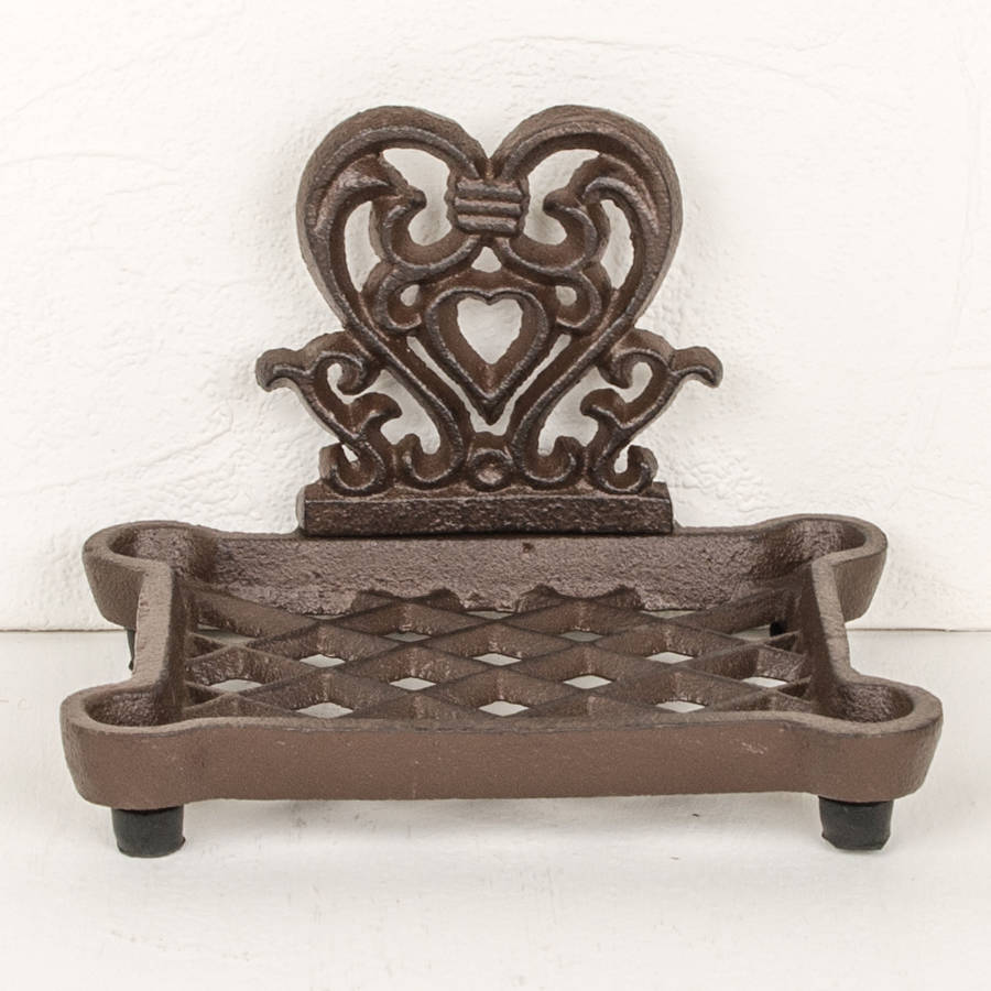 Cast Iron Heart Soap Dish By Dibor