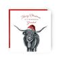 Merry Christmas Grandad Highland Cow Christmas Card, thumbnail 1 of 4