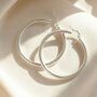 Everyday Minimalist Plain Sterling Silver Hoop Earrings, thumbnail 1 of 5