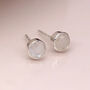 Sterling Silver Moonstone Stud Earrings, thumbnail 1 of 9