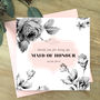 Vintage Inspired Floral Thank You Bridesmaid Card, thumbnail 2 of 4