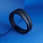 Engraved Black Leather Bracelet For Men And Women, thumbnail 7 of 11