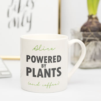 Personalised 'Powered By Plants' Vegan Mug, 2 of 12