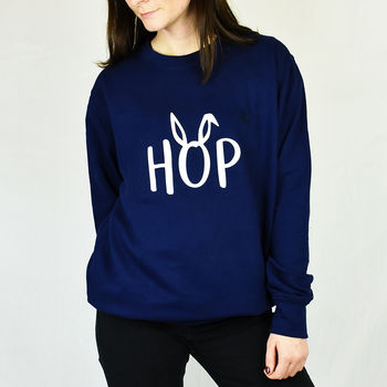 Easter 'Hop' Adult Jumper Sweatshirt, 2 of 8