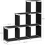 Cube Storage Rack Staircase Organiser Six Cube Bookcase, thumbnail 7 of 9