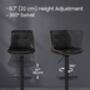 Set Of Two Bar Stools Swivel Chairs Synthetic Leather, thumbnail 9 of 12