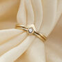 9ct Gold Chevron Wedding Ring, thumbnail 2 of 7
