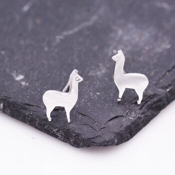 Alpaca Llama Sheep Stud Earrings, 8 of 11