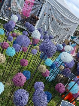 Handmade Bespoke Allium Garden Stake In Various Colors, 2 of 6