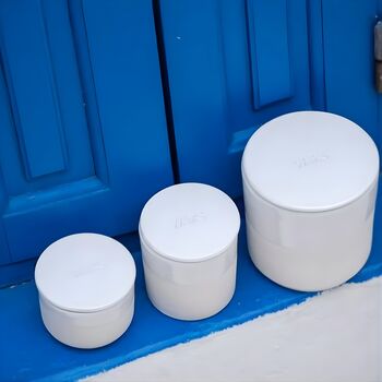 Mediterranean White Clay Scented Candle 'Jasmine', 4 of 4