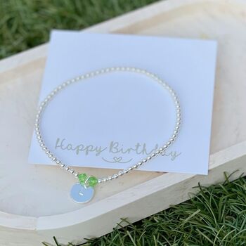 August Personalised Birthstone Bracelet Birthday Gift, 5 of 7