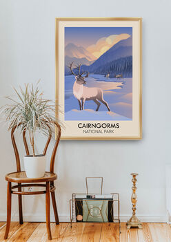 Cairngorms National Park Travel Poster Art Print, 5 of 8