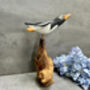 Handmade Wooden Cliff Diving Penguin Sculpture Ornament, thumbnail 3 of 11