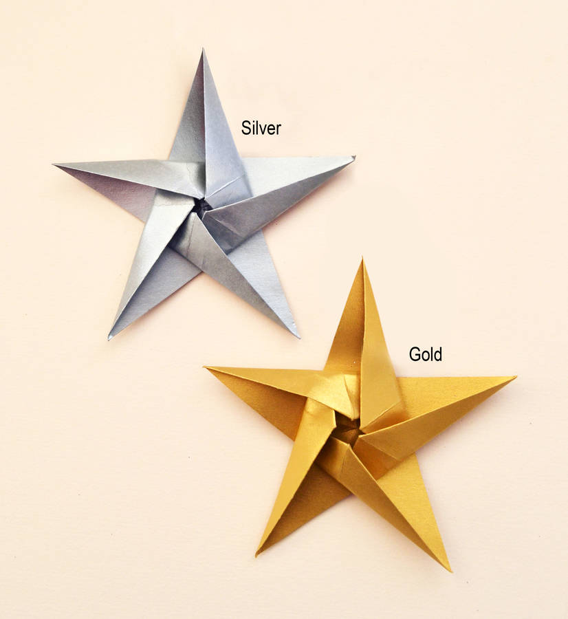Handmade Personalised Christmas Origami Star Decoration By May Contain