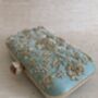 Mint Green Handcrafted Rectangular Clutch Bag, thumbnail 3 of 10