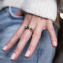 Iolite Trio 18k Gold Vermeil Plated Ring, thumbnail 4 of 6