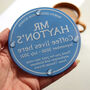 Personalised Blue Plaque Coaster Gift For Teacher, thumbnail 5 of 5