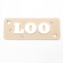 Loo Bathroom Door Sign – Beige And White Acrylic, thumbnail 5 of 6