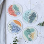 Coasters Set Of Four, Abstract Botanical, thumbnail 1 of 8