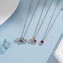 Sterling Silver Solid Sterling Silver Family Birthstone Necklace, thumbnail 3 of 12