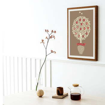 Ruby Anniversary Gift ‘Personalised Family Tree Print’, 12 of 12