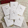 Pack Of Six Snowmen With Stars Cards, thumbnail 1 of 6