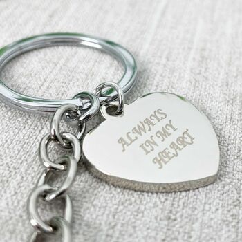 Paw Charm Always In My Heart Pet Memorial Keyring, 2 of 4