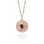 Blue Sapphire Sun Necklace, thumbnail 6 of 8