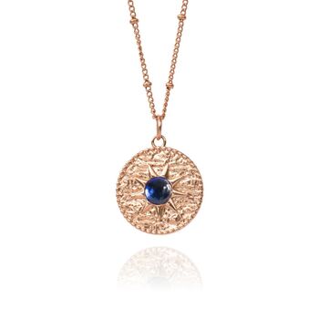 Blue Sapphire Sun Necklace, 6 of 8