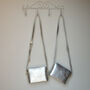 Structured Leather Crossbody Gold Or Silver Handbag, thumbnail 2 of 12