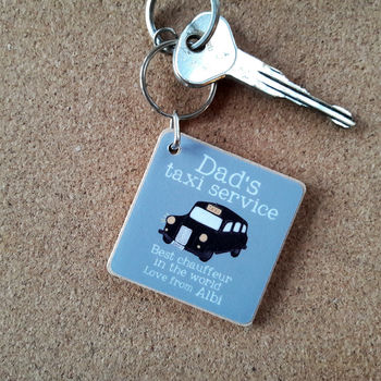 Personalised 'Dad's Taxi' Key Ring, 3 of 8