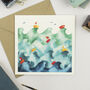 Seaside Sailboats Nautical Birthday Card, thumbnail 2 of 3