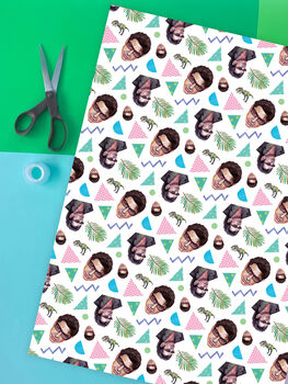 Jeff Goldblum Wrapping Paper, Funny 90s Dinosaur Wrap, 2 of 10