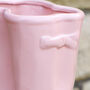 Large Pink Personalised Welly Boots Planter, thumbnail 4 of 9