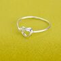 Sterling Silver Love Knot Ring, thumbnail 2 of 9