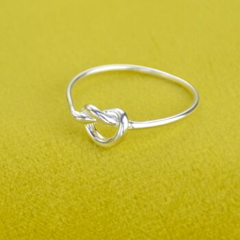 Sterling Silver Love Knot Ring, 2 of 9