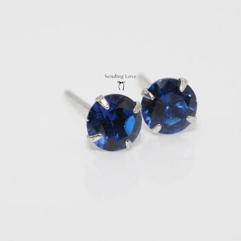 Sapphire Birthstone Earrings Gift For Her This Christmas, 2 of 5