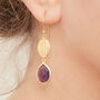 Amethyst Gold Plated Silver Coffee Bean Drop Earrings, thumbnail 1 of 10