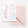 Wedding Invitation Pink Cherry Blossom, thumbnail 3 of 5